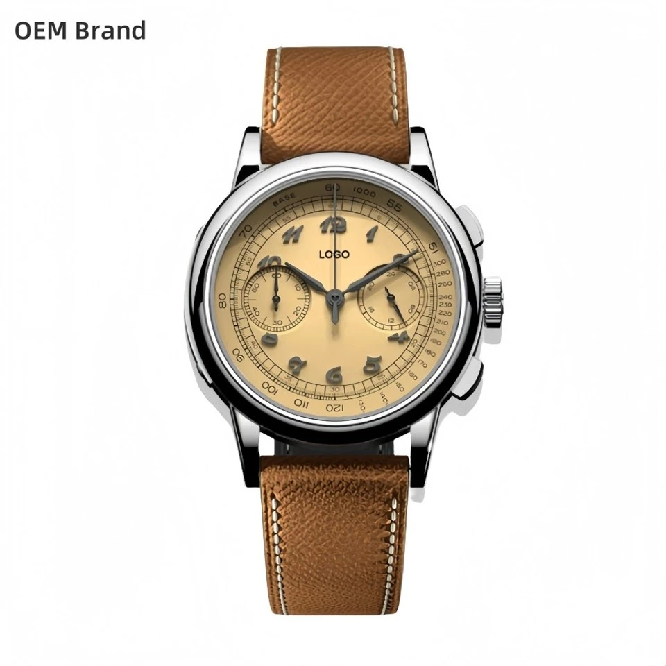39mm Quarz Chronograph Uhr mit Seiko VK64