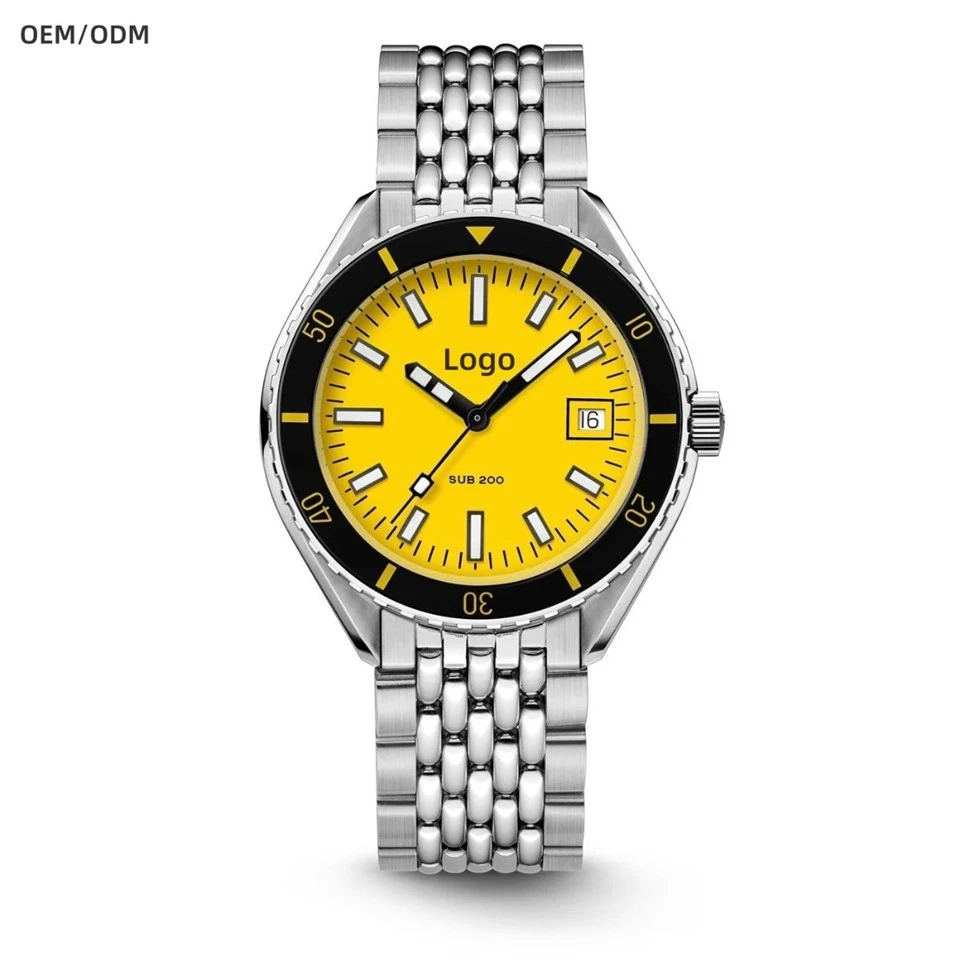 Yellow men's watch