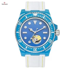 Luminöser 100% geschmiedeter Kohlefaserfall automatische Uhr für Männer