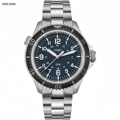 Luxuriöse 46-mm-Herren-500-M-Tauchquarzuhr mit individuellem OEM-Logo