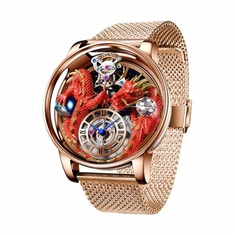 Neue Stil Heißer Verkauf Exquisite Drachen Minimalistischen Uhr Quarz Uhr 316L Edelstahl Top Leder Uhr Männer Uhren
