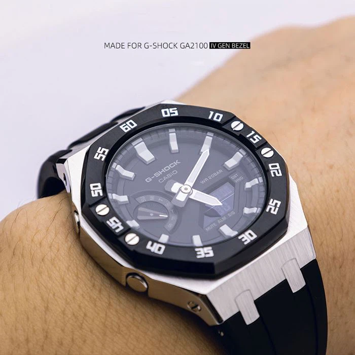 Uhrengehäuse aus Metall für Gshock GA2100 Lünette mit Index